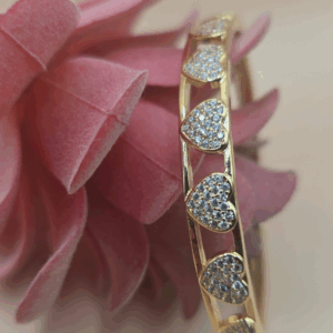 Bracelete Coração Zircônia Cravejado