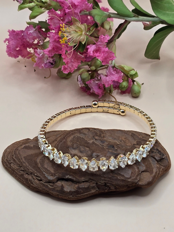 BRACELETE ZIRCÔNIA COM GOTAS